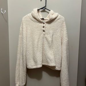 Cropped Fluffy Hoodie